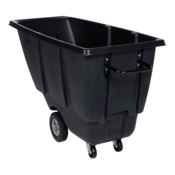Vestil Plastic Light Duty Tilt Truck 1/2 Cubic Yard 450 Lb. Capacity Black TDT-50-LD-BLACK