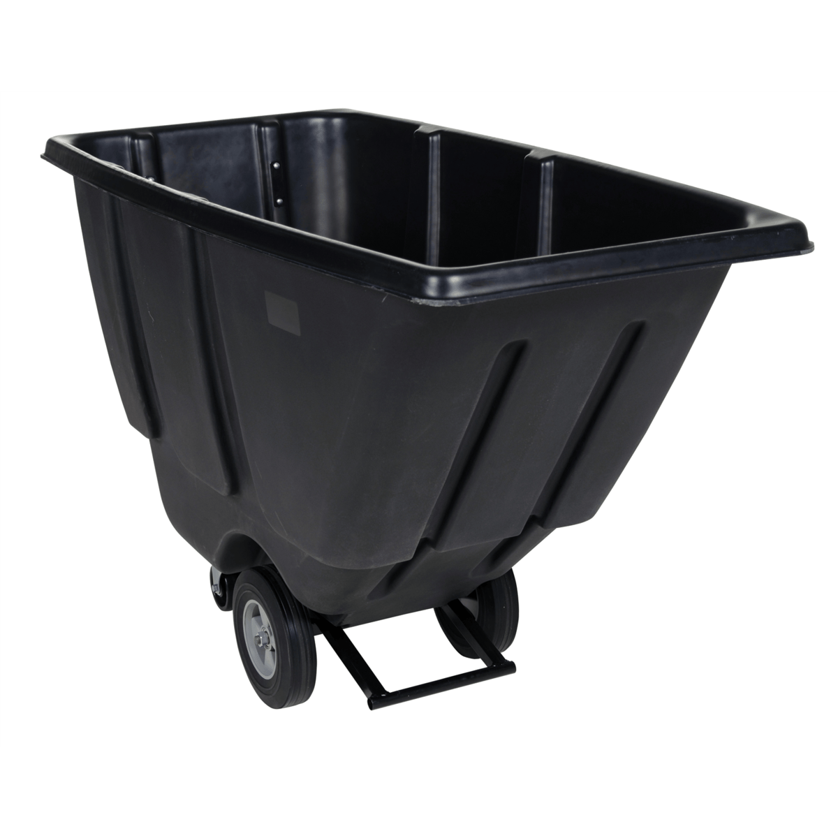 Vestil Plastic Light Duty Tilt Truck 1/2 Cubic Yard 450 Lb. Capacity Black TDT-50-LD-BLACK
