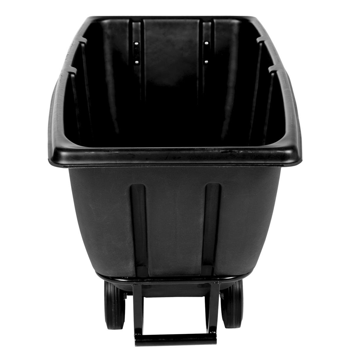 Vestil Plastic Heavy Duty Tilt Truck 1/2 Cubic Yard 1400 Lb. Capacity Black TDT-50-HD-BLACK