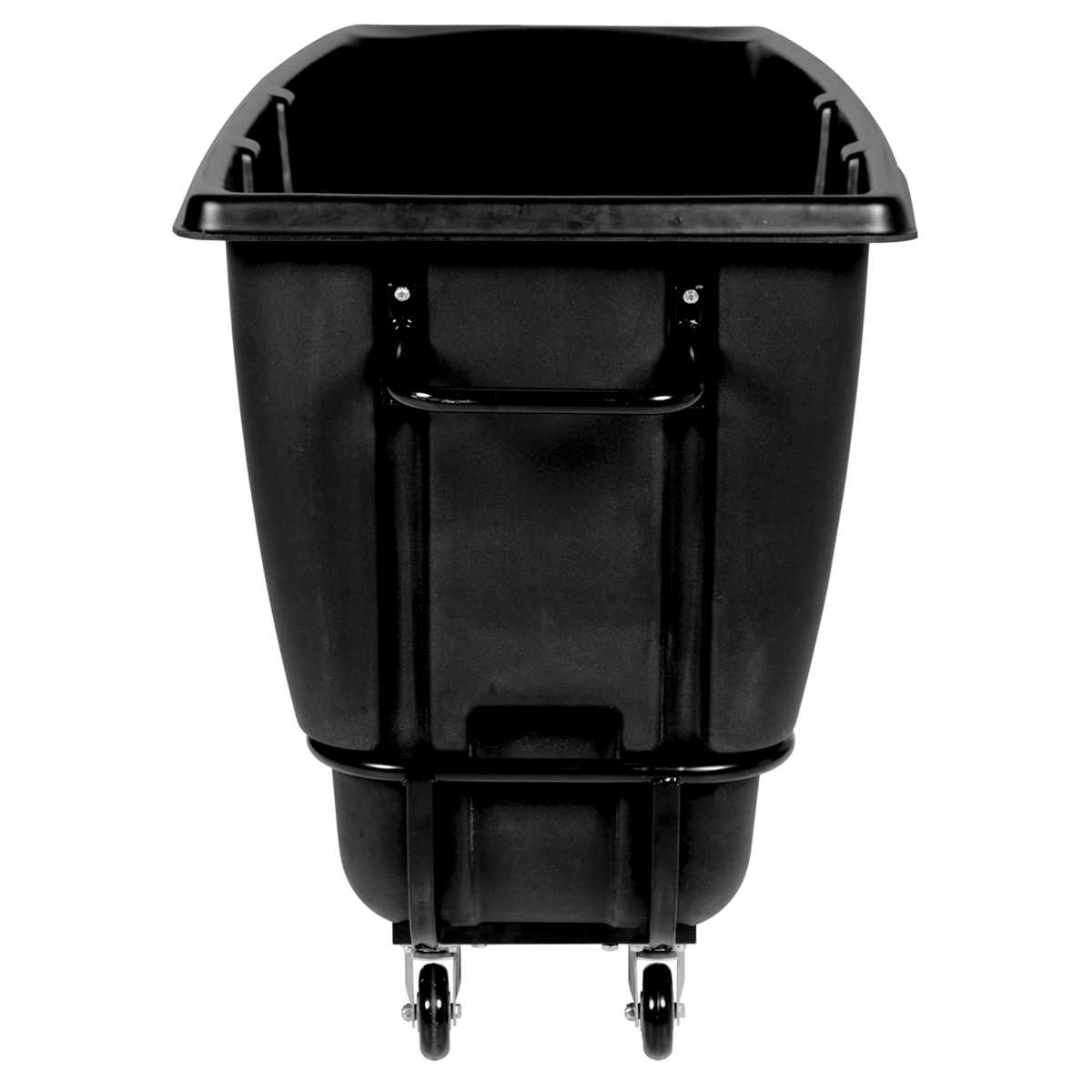 Vestil Plastic Heavy Duty Tilt Truck 1/2 Cubic Yard 1400 Lb. Capacity Black TDT-50-HD-BLACK