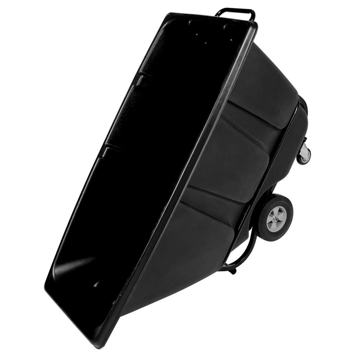 Vestil Plastic Heavy Duty Tilt Truck 1/2 Cubic Yard 1400 Lb. Capacity Black TDT-50-HD-BLACK