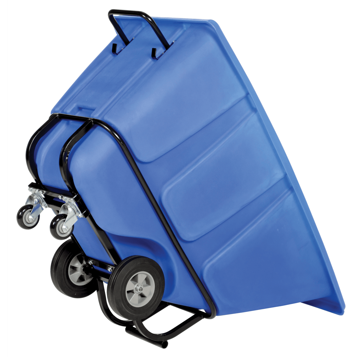 Vestil Plastic Heavy Duty Tilt Truck 1/2 Cubic Yard 1400 Lb. Capacity Blue TDT-50-HD-BLUE