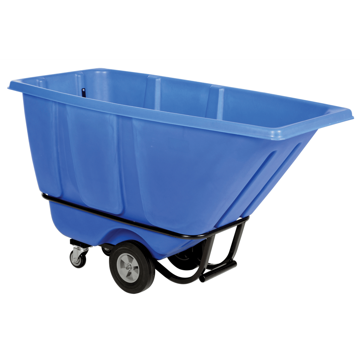 Vestil Plastic Heavy Duty Tilt Truck 1/2 Cubic Yard 1400 Lb. Capacity Blue TDT-50-HD-BLUE