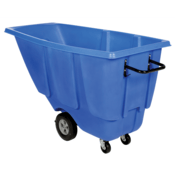 Vestil Plastic Light Duty Tilt Truck 1/2 Cubic Yard 450 Lb. Capacity Blue TDT-50-LD-BLUE