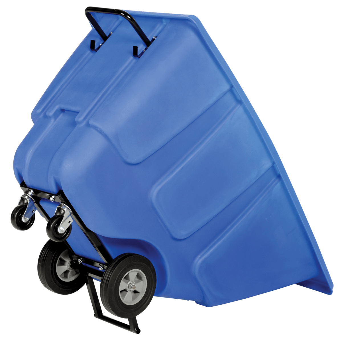 Vestil Plastic Light Duty Tilt Truck 1/2 Cubic Yard 450 Lb. Capacity Blue TDT-50-LD-BLUE