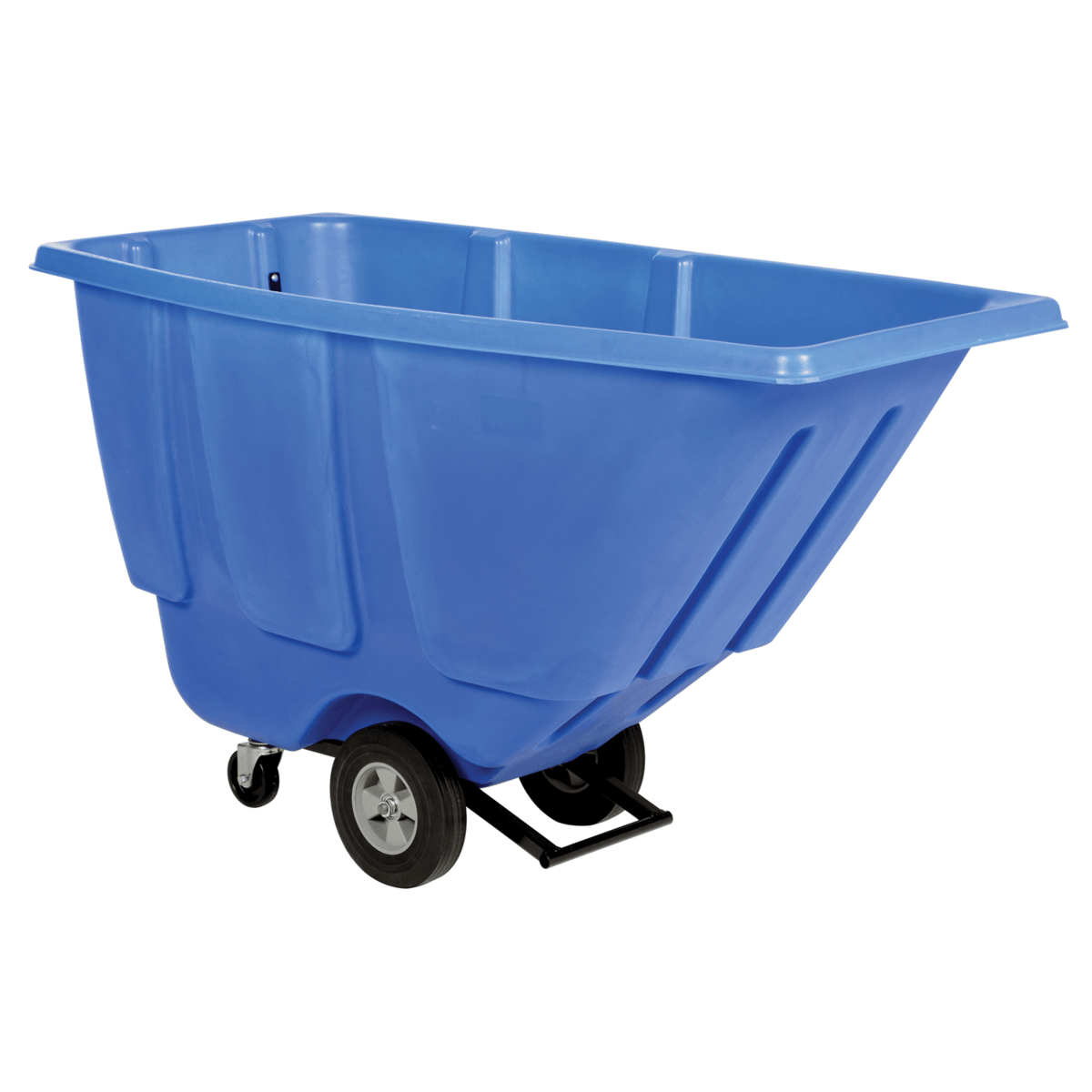 Vestil Plastic Light Duty Tilt Truck 1/2 Cubic Yard 450 Lb. Capacity Blue TDT-50-LD-BLUE