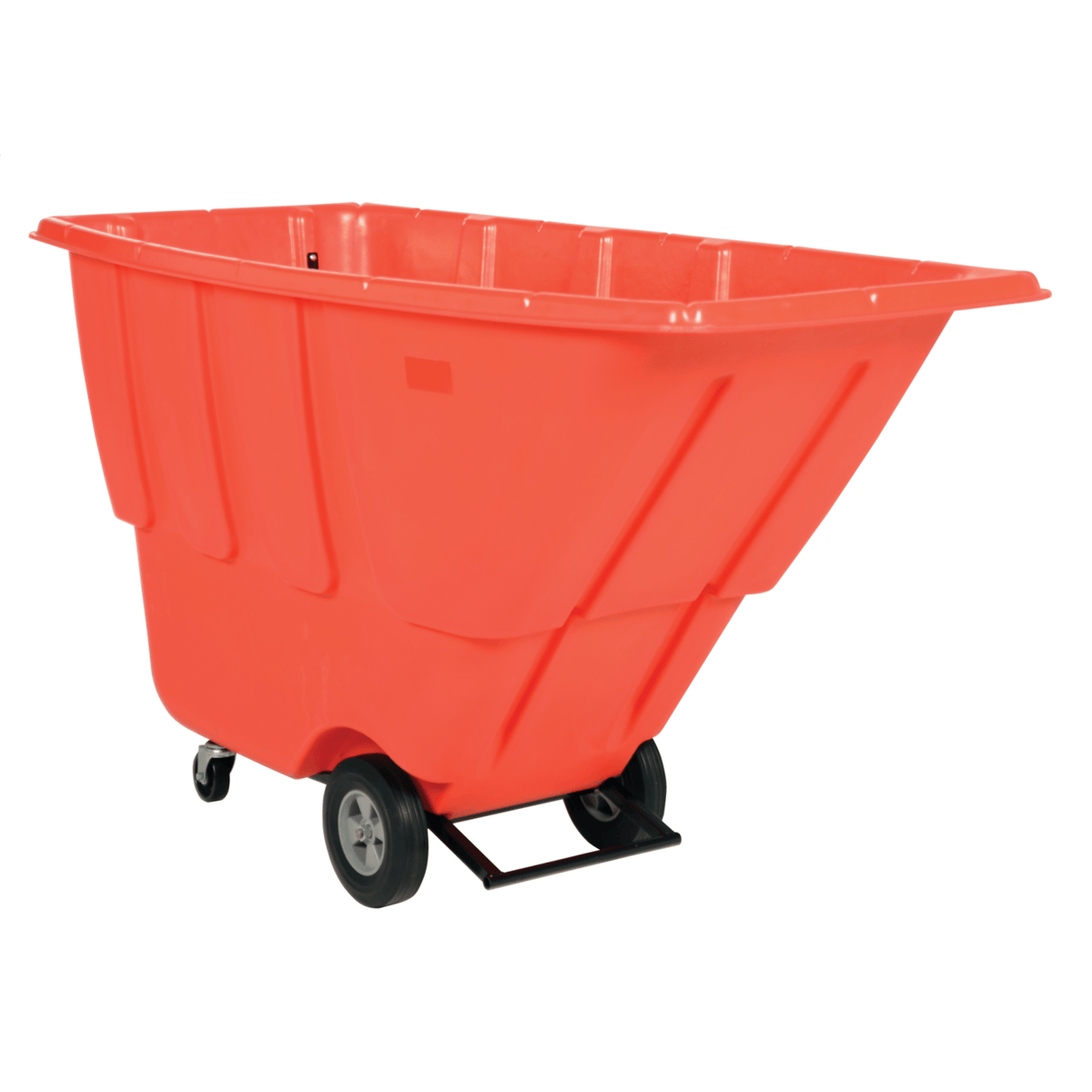 Vestil Plastic Light Duty Tilt Truck 1/2 Cubic Yard 450 Lb. Capacity Red TDT-50-LD-RED