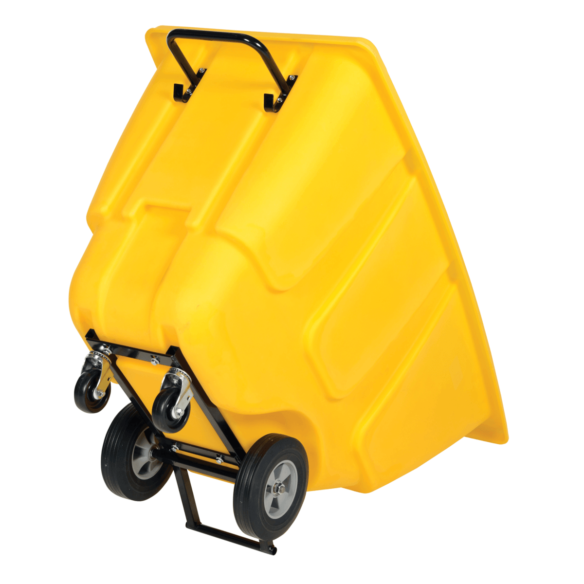 Vestil Plastic Light Duty Tilt Truck 1/2 Cubic Yard 450 Lb. Capacity Yellow TDT-50-LD-YELLOW