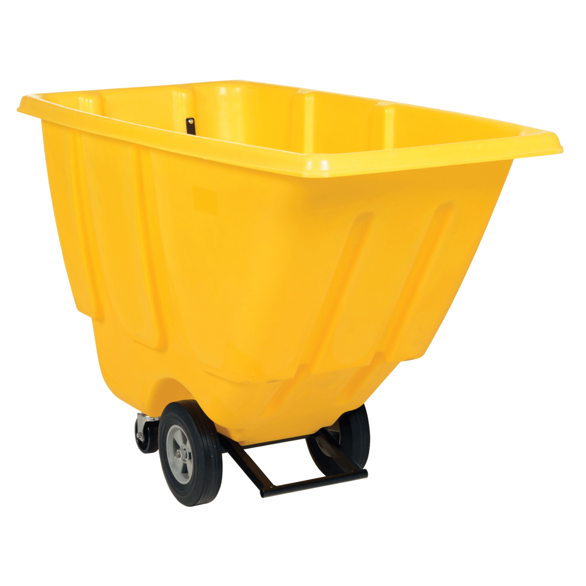 Vestil Plastic Light Duty Tilt Truck 1/2 Cubic Yard 450 Lb. Capacity Yellow TDT-50-LD-YELLOW