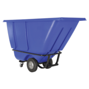 Vestil Plastic Medium Duty Tilt Truck 1/2 Cubic Yard 850 Lb. Capacity Blue TDT-50-MD-BLUE