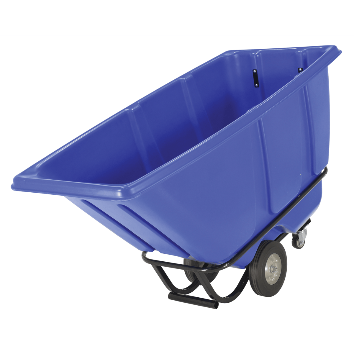 Vestil Plastic Medium Duty Tilt Truck 1/2 Cubic Yard 850 Lb. Capacity Blue TDT-50-MD-BLUE