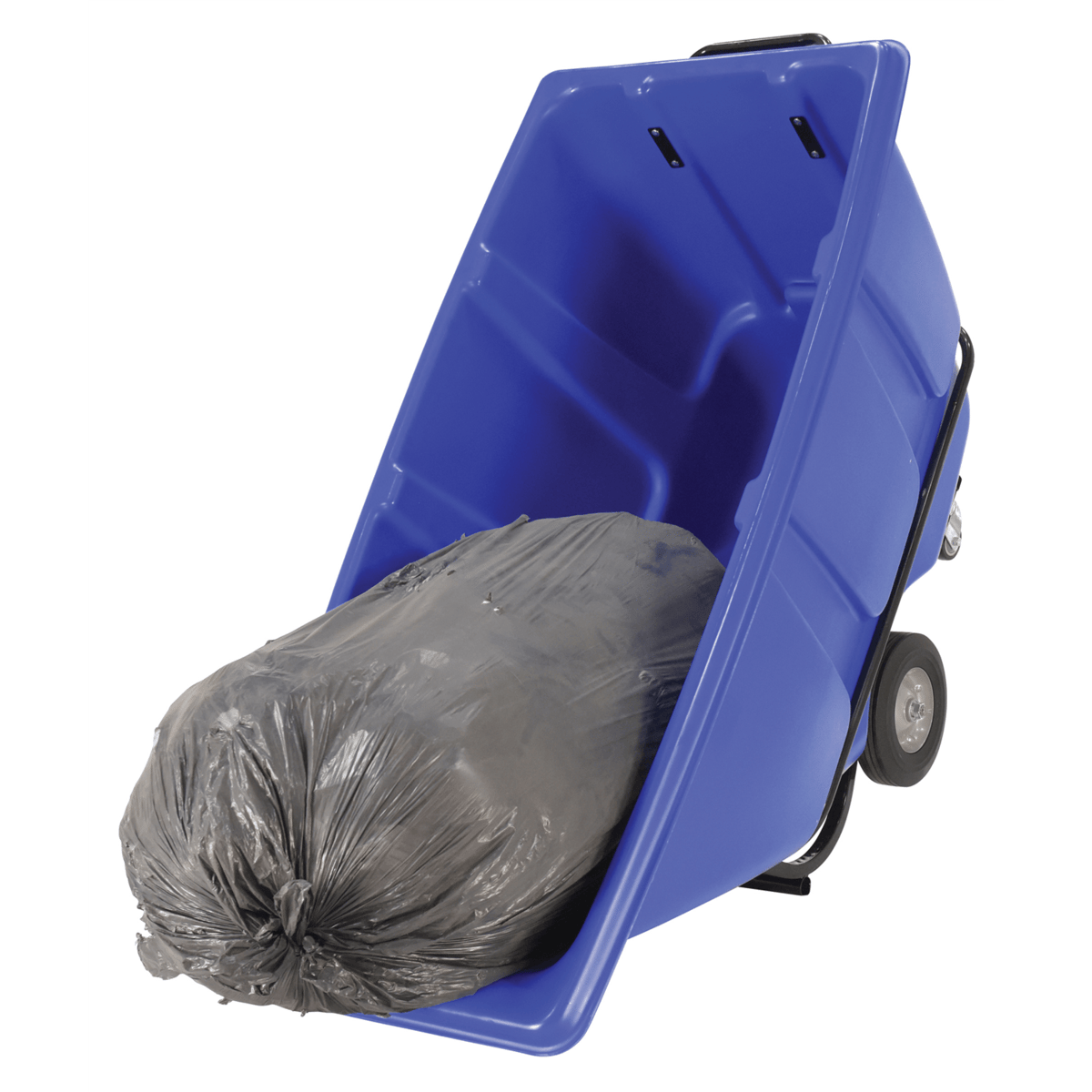Vestil Plastic Medium Duty Tilt Truck 1/2 Cubic Yard 850 Lb. Capacity Blue TDT-50-MD-BLUE