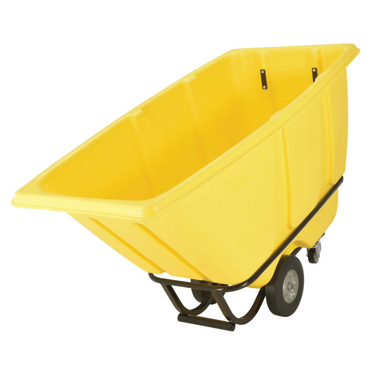 Vestil Plastic Medium Duty Tilt Truck 1/2 Cubic Yard 850 Lb. Capacity Yellow TDT-50-MD-YELLOW