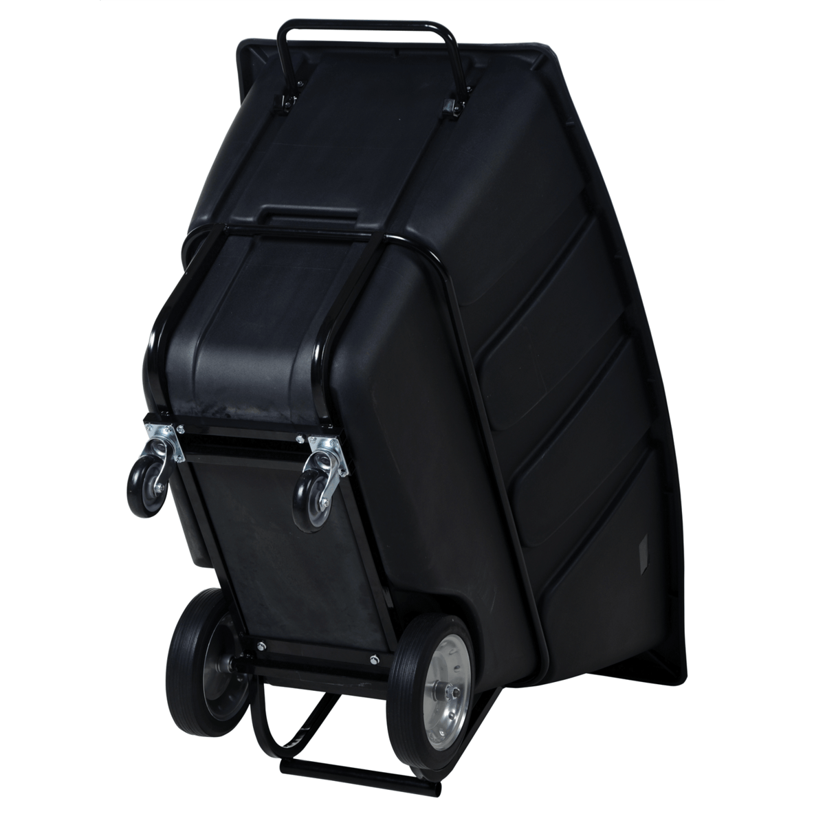Vestil Plastic Heavy Duty Tilt Truck 1 Cubic Yard 2100 Lb. Capacity Black TDT-100-HD-BLACK