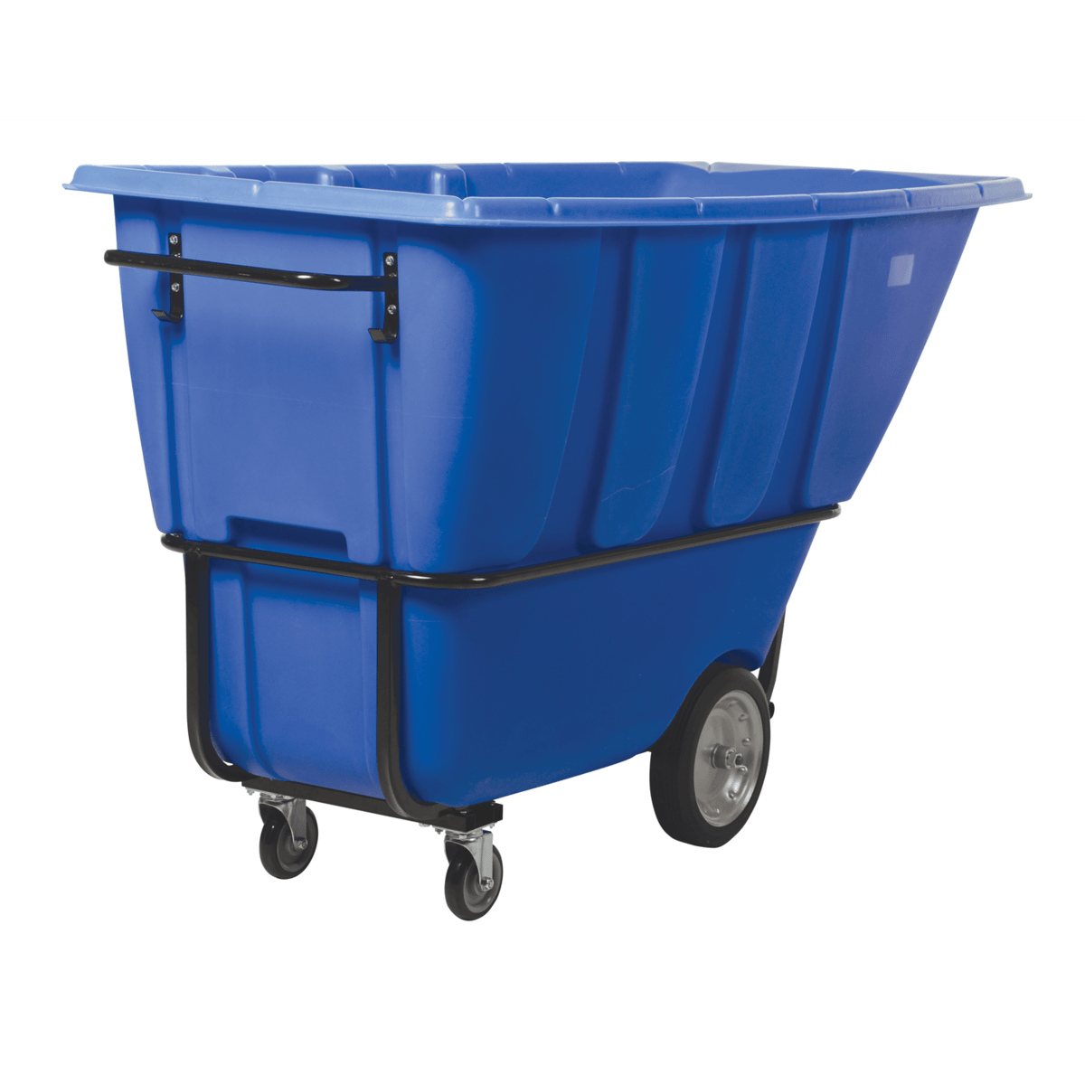 Vestil Plastic Heavy Duty Tilt Truck 1 Cubic Yard 2100 Lb. Capacity Blue TDT-100-HD-BLUE