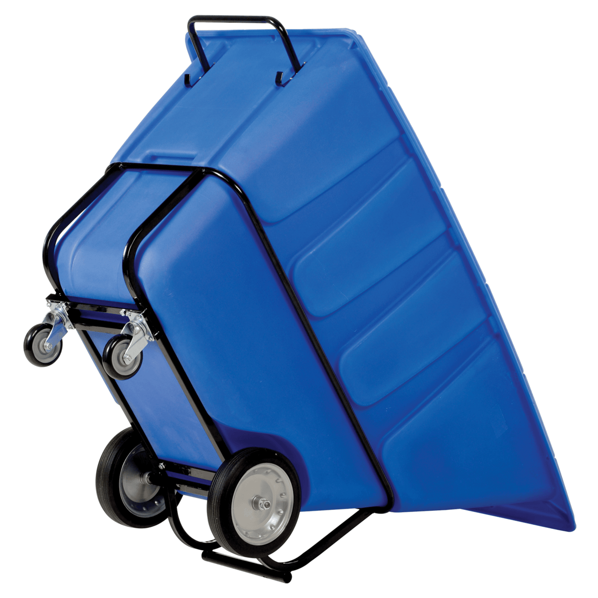 Vestil Plastic Heavy Duty Tilt Truck 1 Cubic Yard 2100 Lb. Capacity Blue TDT-100-HD-BLUE