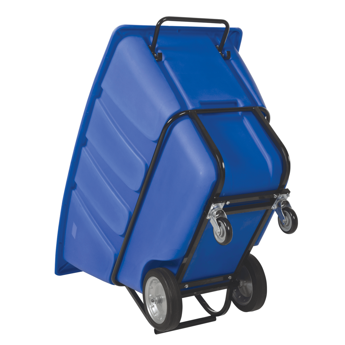 Vestil Plastic Heavy Duty Tilt Truck 1 Cubic Yard 2100 Lb. Capacity Blue TDT-100-HD-BLUE