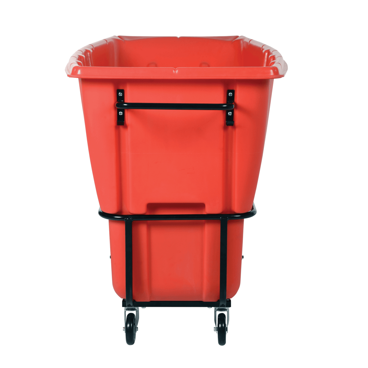Vestil Plastic Heavy Duty Tilt Truck 1 Cubic Yard 2100 Lb. Capacity Red TDT-100-HD-RED