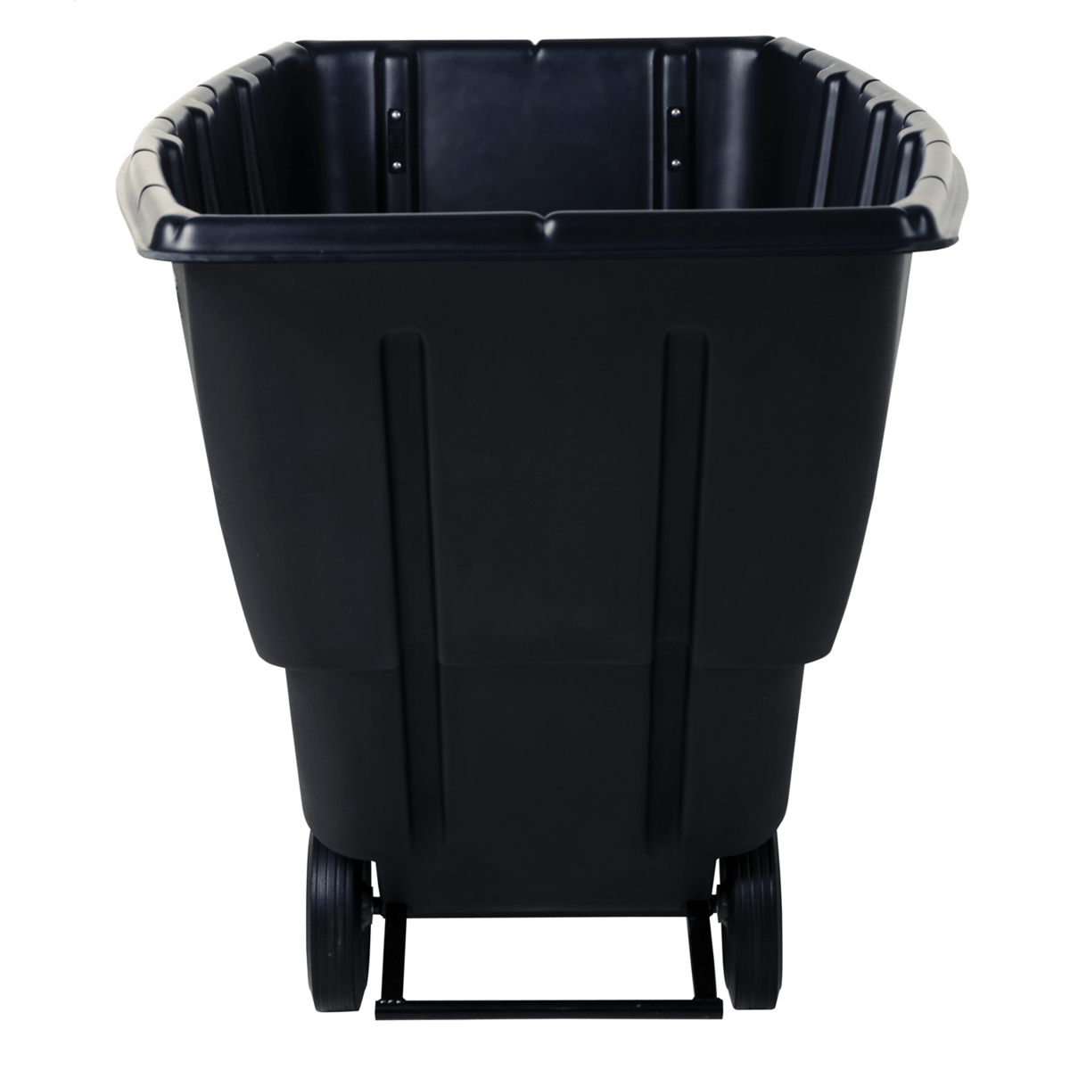 Vestil Plastic Light Duty Tilt Truck 1 Cubic Yard 850 Lb. Capacity Black TDT-100-LD-BLACK