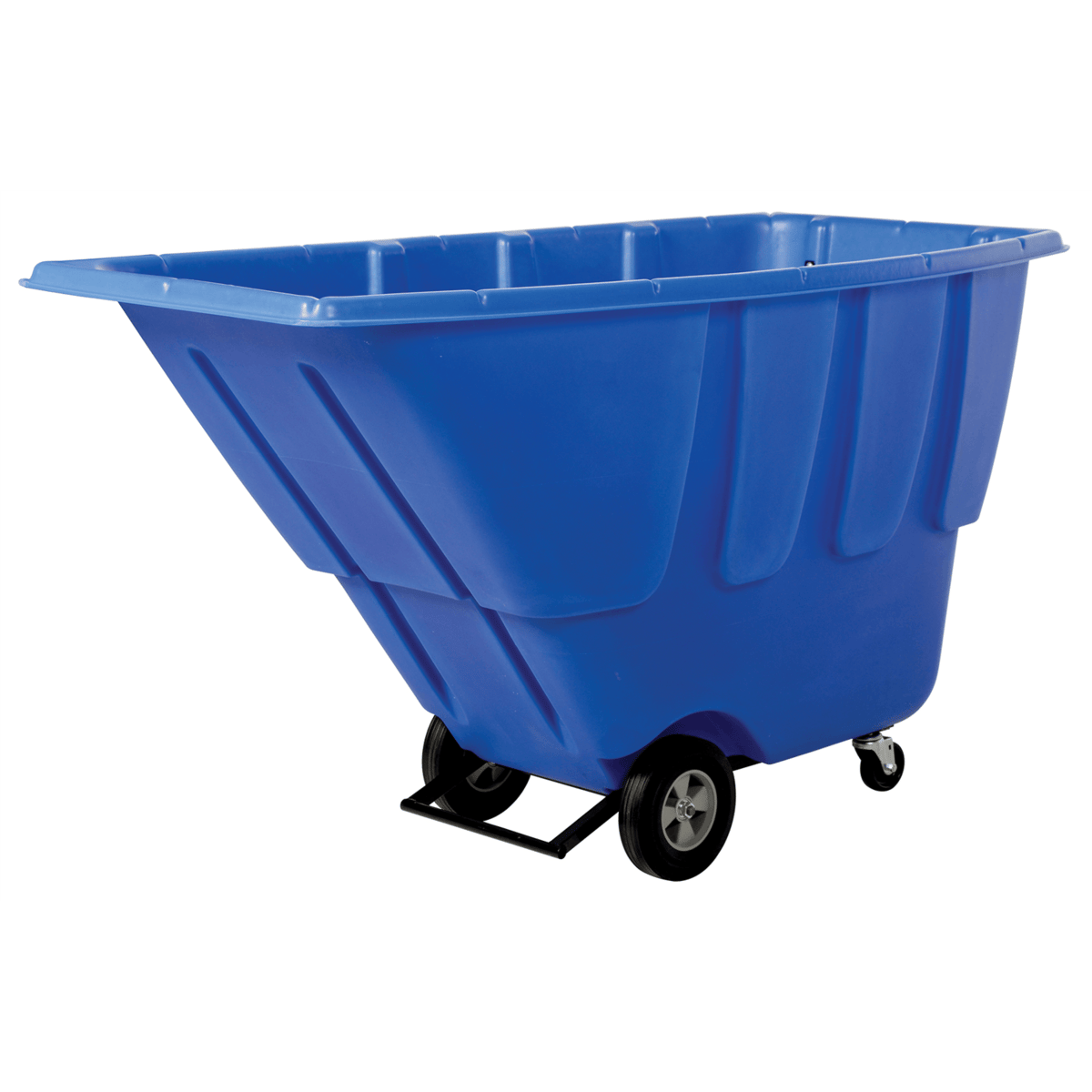 Vestil Plastic Light Duty Tilt Truck 1 Cubic Yard 850 Lb. Capacity Blue TDT-100-LD-BLUE