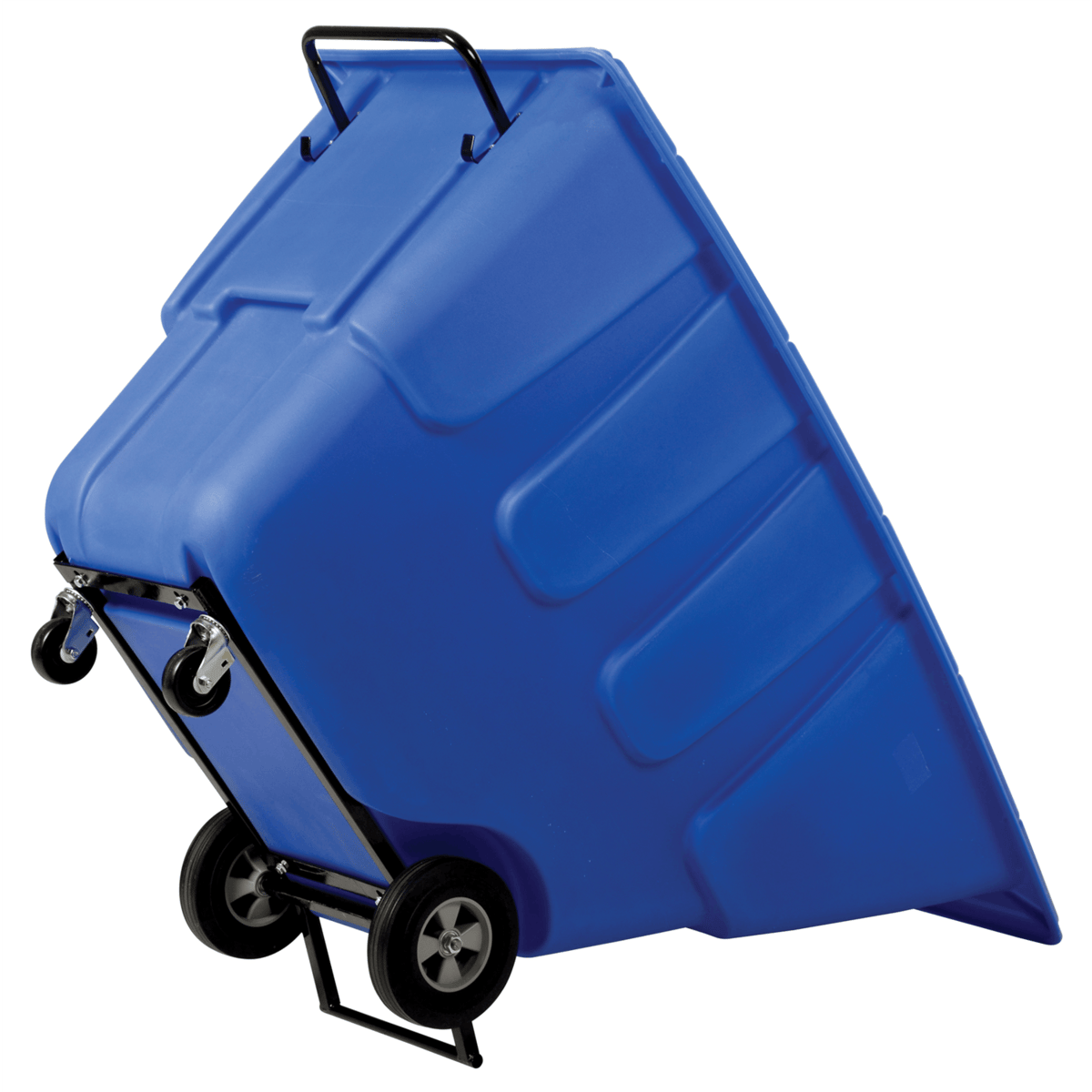 Vestil Plastic Medium Duty Tilt Truck 1 Cubic Yard 1250 Lb. Capacity Blue TDT-100-MD-BLUE