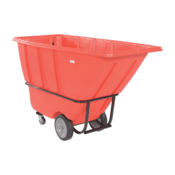 Vestil Plastic Medium Duty Tilt Truck 1 Cubic Yard 1250 Lb. Capacity Red TDT-100-MD-RED