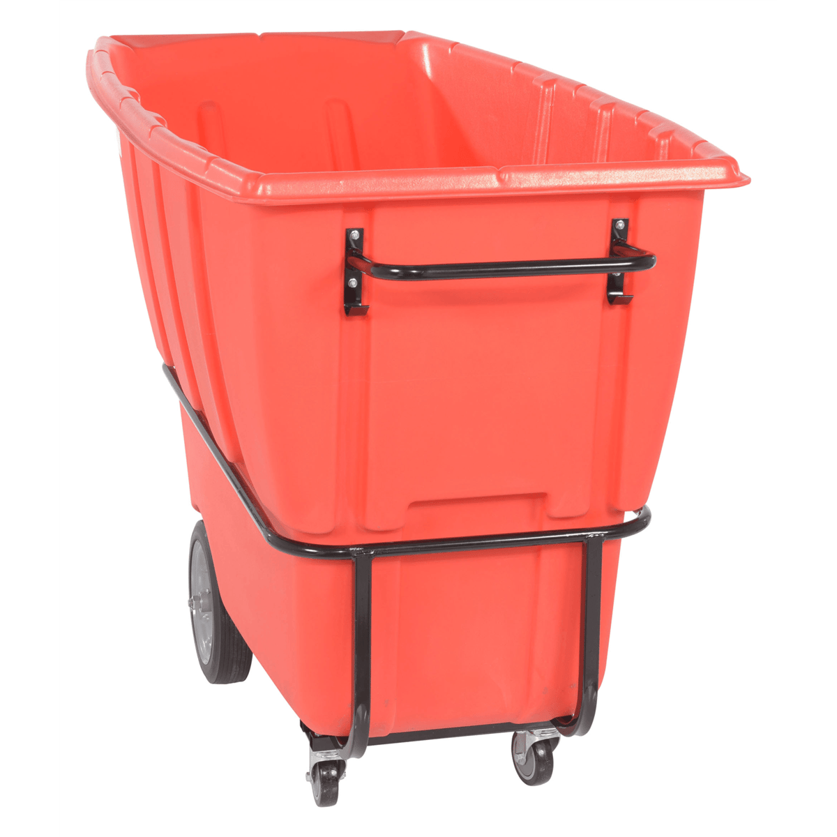 Vestil Plastic Medium Duty Tilt Truck 1 Cubic Yard 1250 Lb. Capacity Red TDT-100-MD-RED