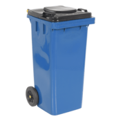 Vestil High Density Polyethylene 32 Gallon Trash Can Blue TH-32-BLU