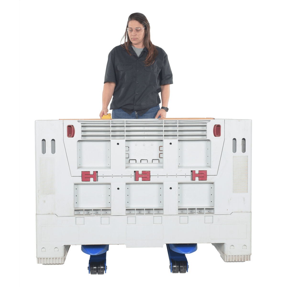 Vestil Steel Tilt Master DC Powered 12V 2,000 Lb. Capacity Blue TM-20-DC