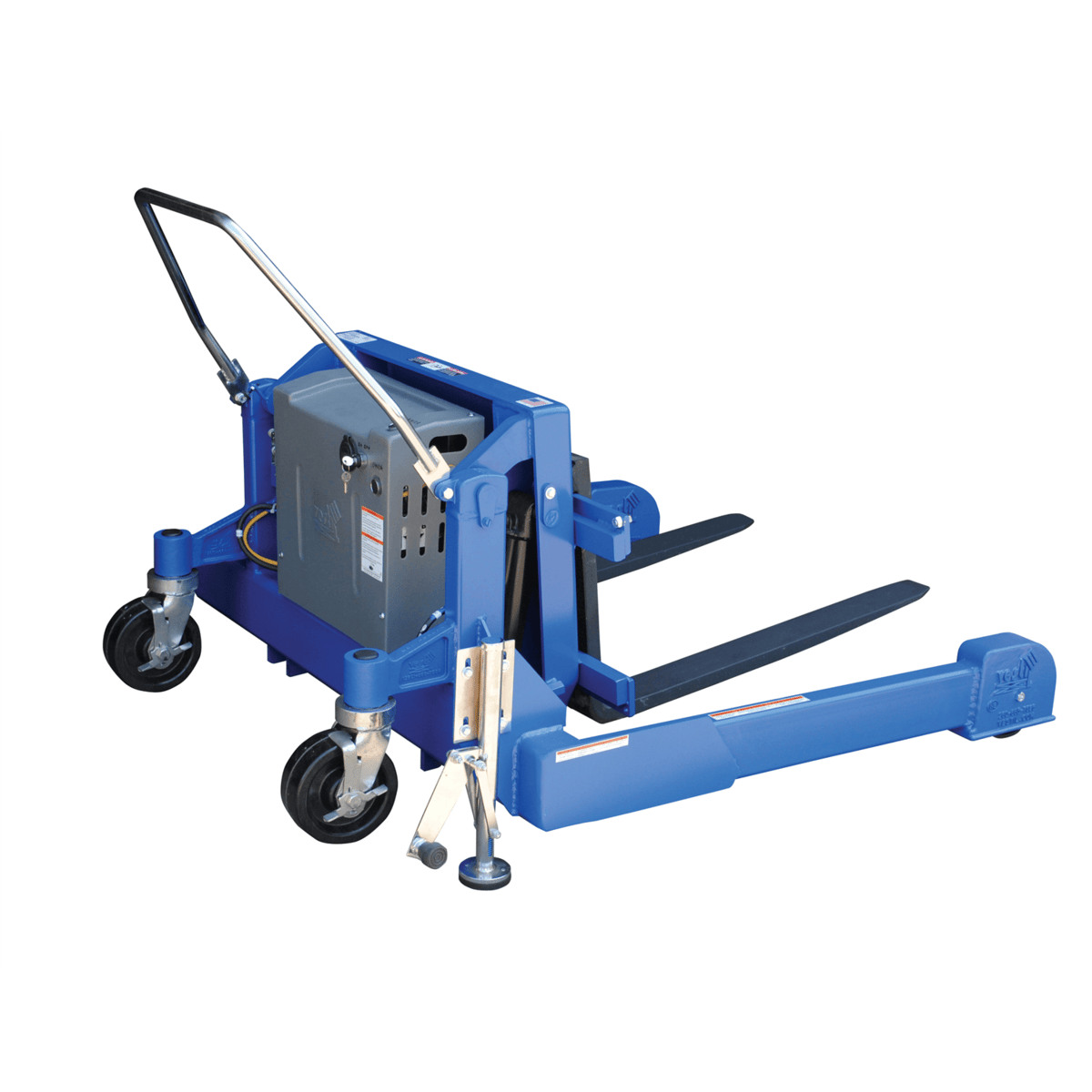 Vestil Steel Tilt Master Straddle DC Powered 12V 2,000 Lb. Capacity Blue TMS-20-DC