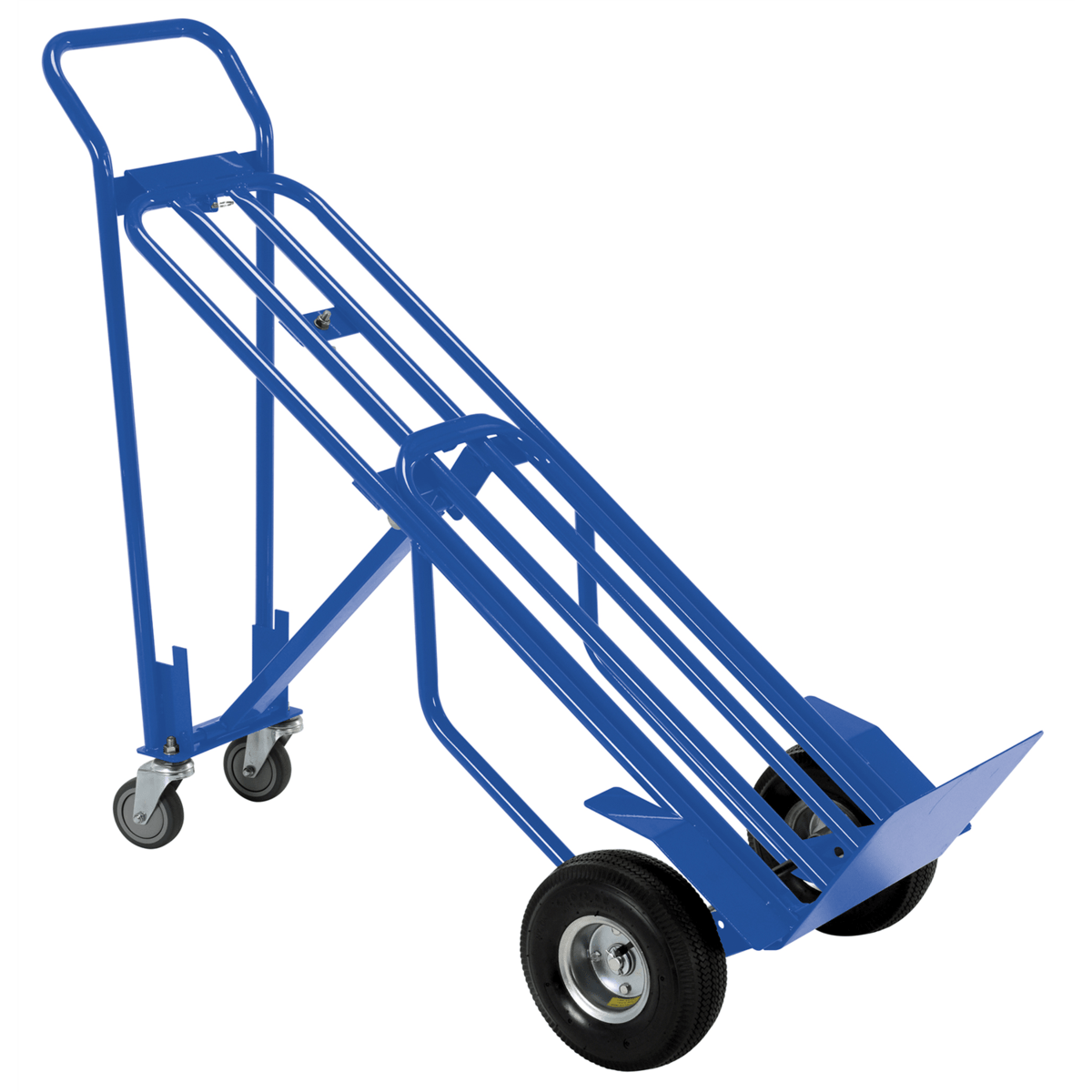 Vestil Steel Four Wheel Hand Truck 600 Lb. Capacity Blue TWC-600-DLX