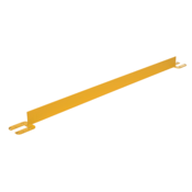Vestil Steel Toe Board for pipe Safety Railing 7 Ft. Length Yellow VDKR-7-TB