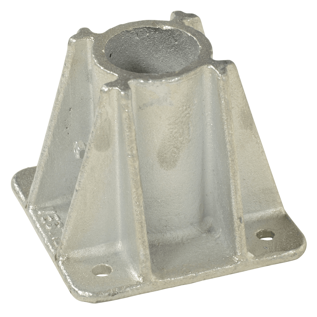 Vestil Cast Steel Single Socket for Pipe Safety Railing Silver VDKR-P101