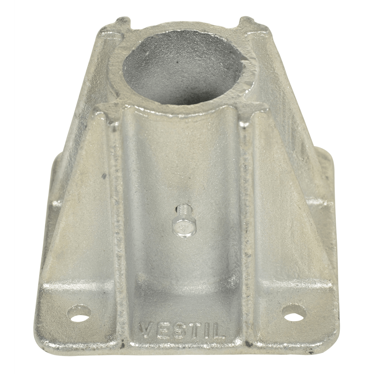 Vestil Cast Steel Single Socket for Pipe Safety Railing Silver VDKR-P101