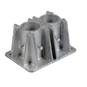 Vestil Cast Steel Double Socket for Pipe Safety Railing Silver VDKR-P102