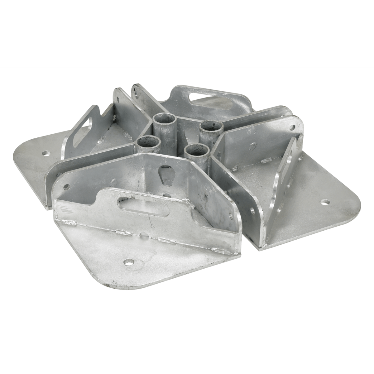 Vestil Steel Pikpe Safety Railing Welded Base 24 In. x 24 In. Galvanized VDKR-BASE-W