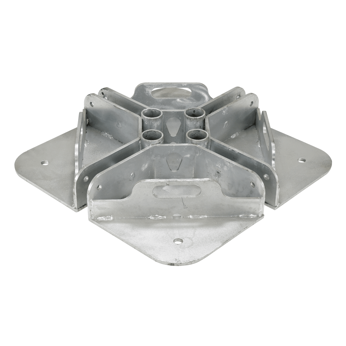 Vestil Steel Pikpe Safety Railing Welded Base 24 In. x 24 In. Galvanized VDKR-BASE-W