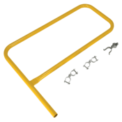 Vestil Steel Pipe Safety Railing Gate P-Shaped 36 In. x 36 in. Yellow VDKR-G3