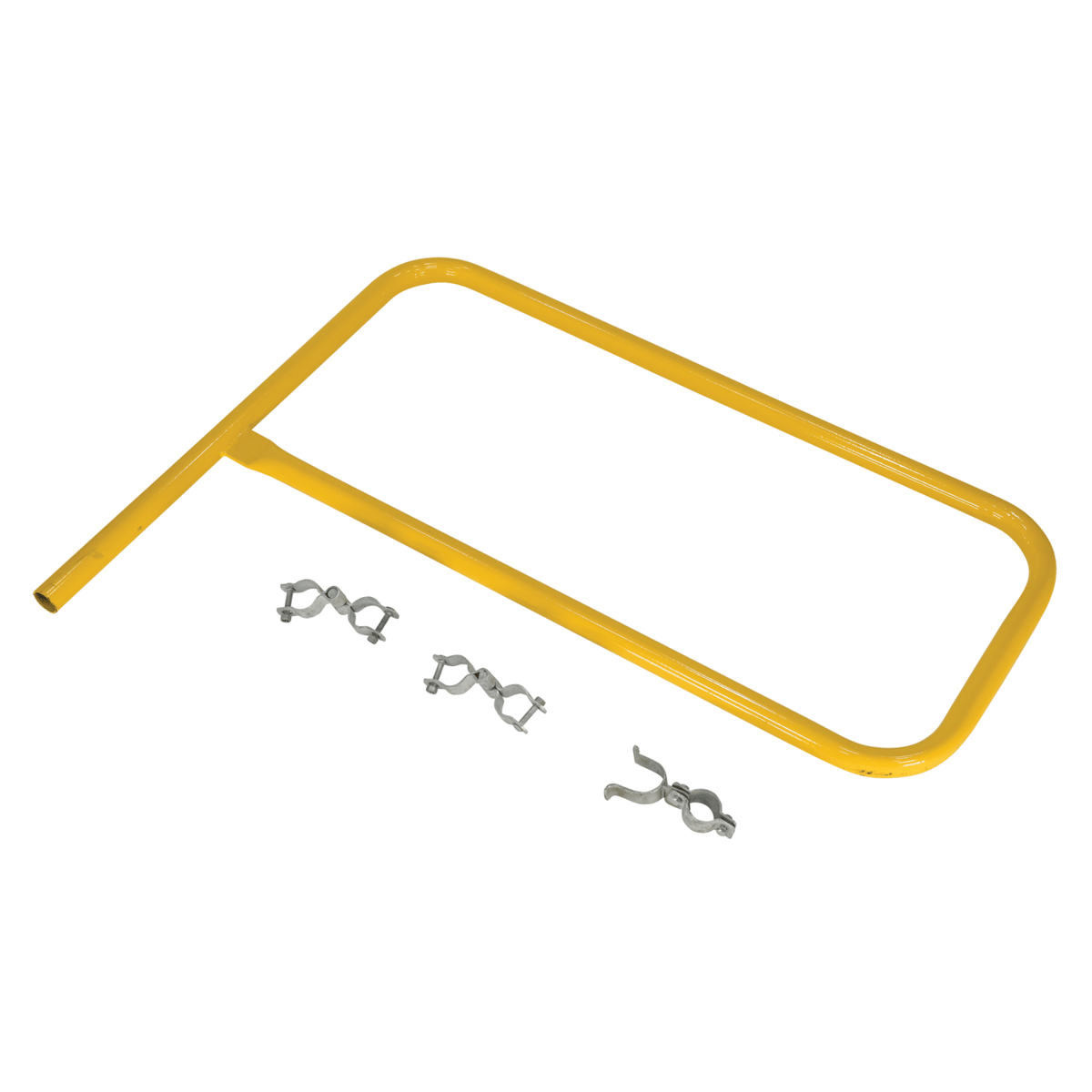 Vestil Steel Pipe Safety Railing Gate P-Shaped 36 In. x 36 in. Yellow VDKR-G3