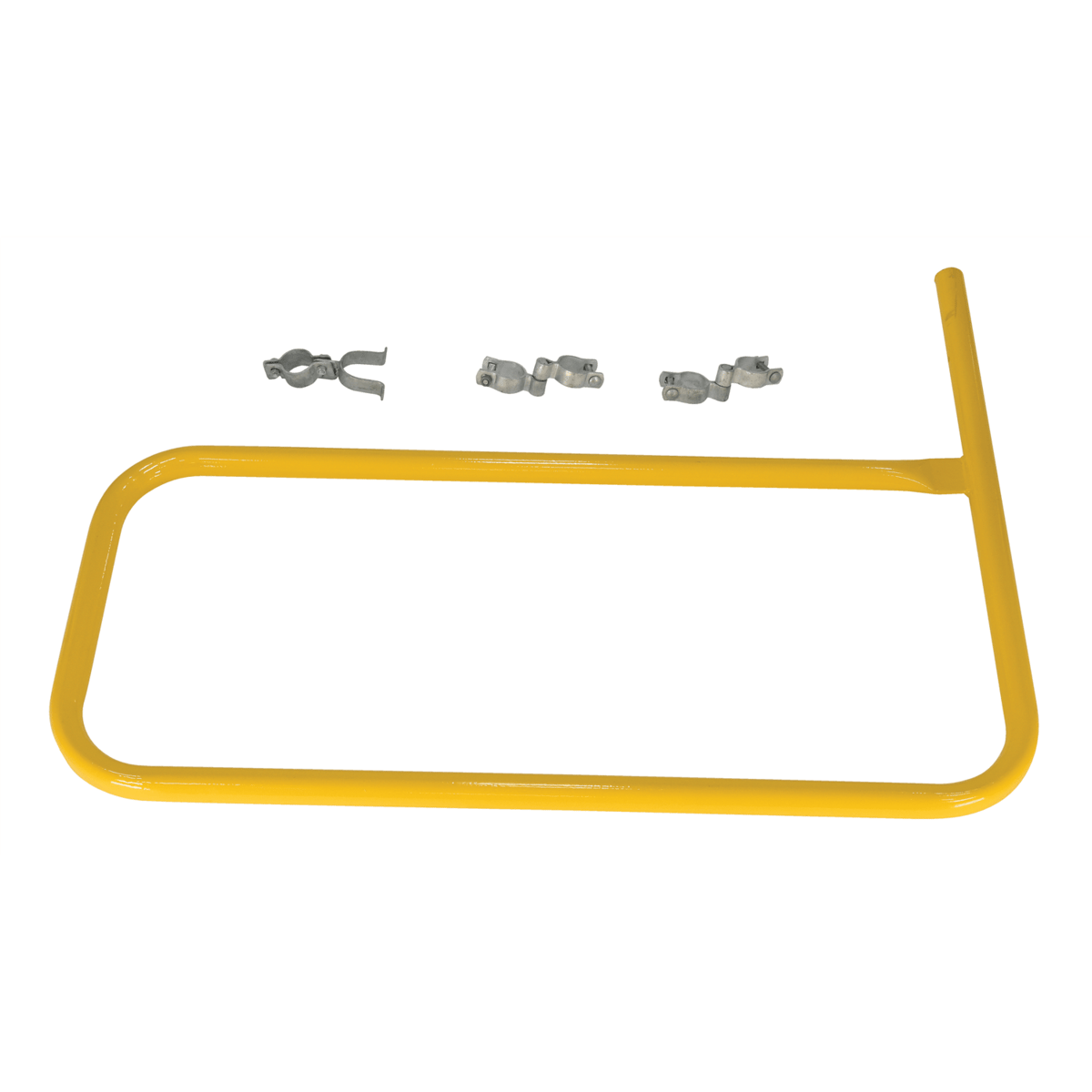 Vestil Steel Pipe Safety Railing Gate P-Shaped 36 In. x 36 in. Yellow VDKR-G3