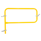 Vestil Steel Pipe Safety Railing Gate P-Shaped 48 In. x 36 In. Yellow VDKR-G4