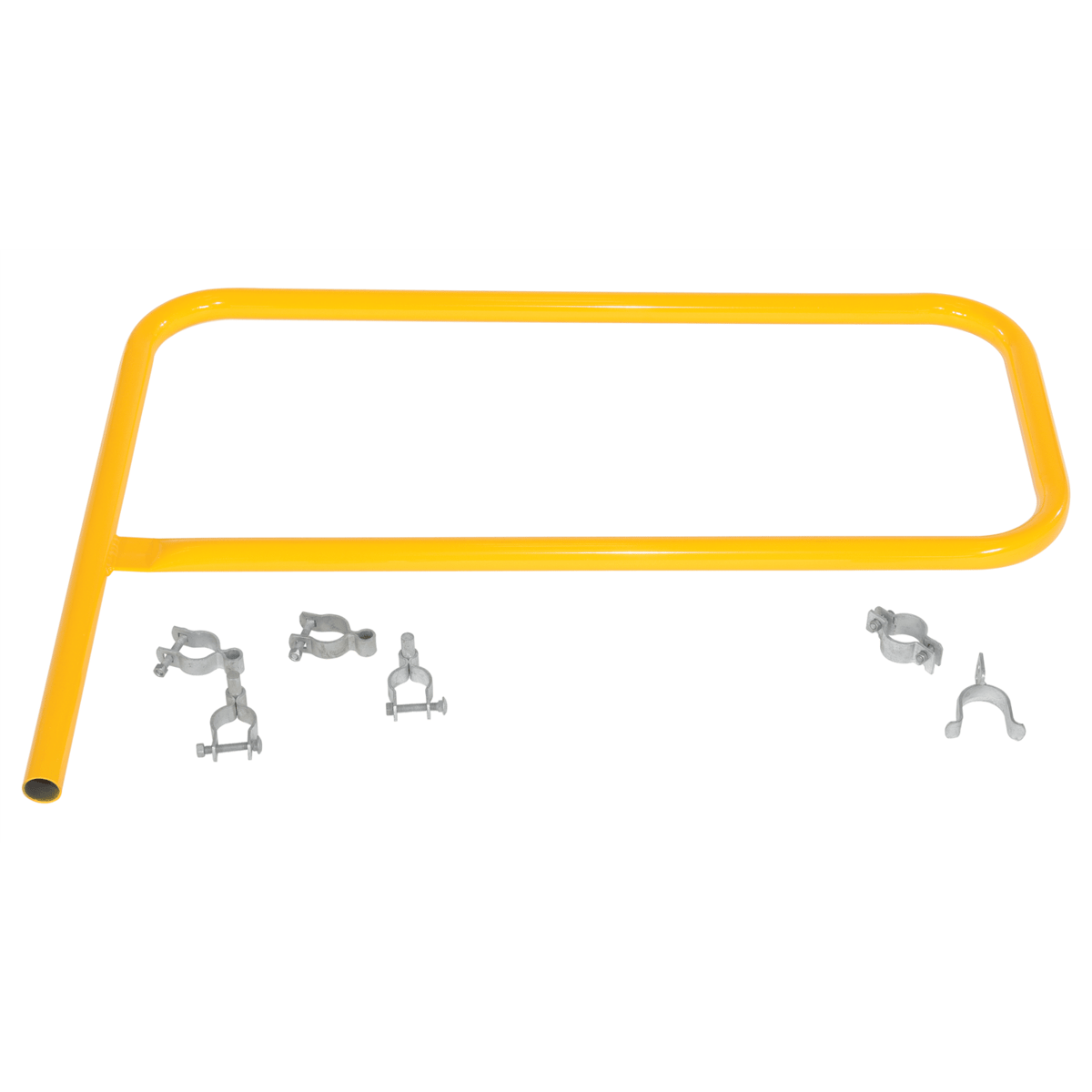 Vestil Steel Pipe Safety Railing Gate P-Shaped 48 In. x 36 In. Yellow VDKR-G4