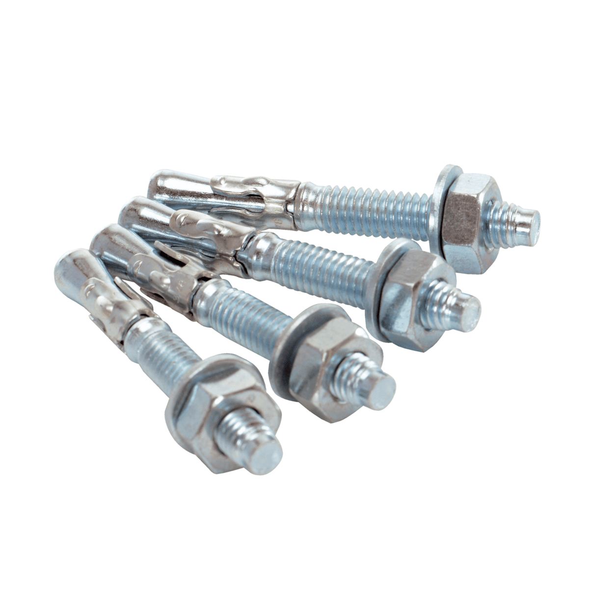 Vestil Steel Concrete Sleeve Anchor Bolts 4 Pack 3/8 In. x 3 In. Silver AS-383-4PK