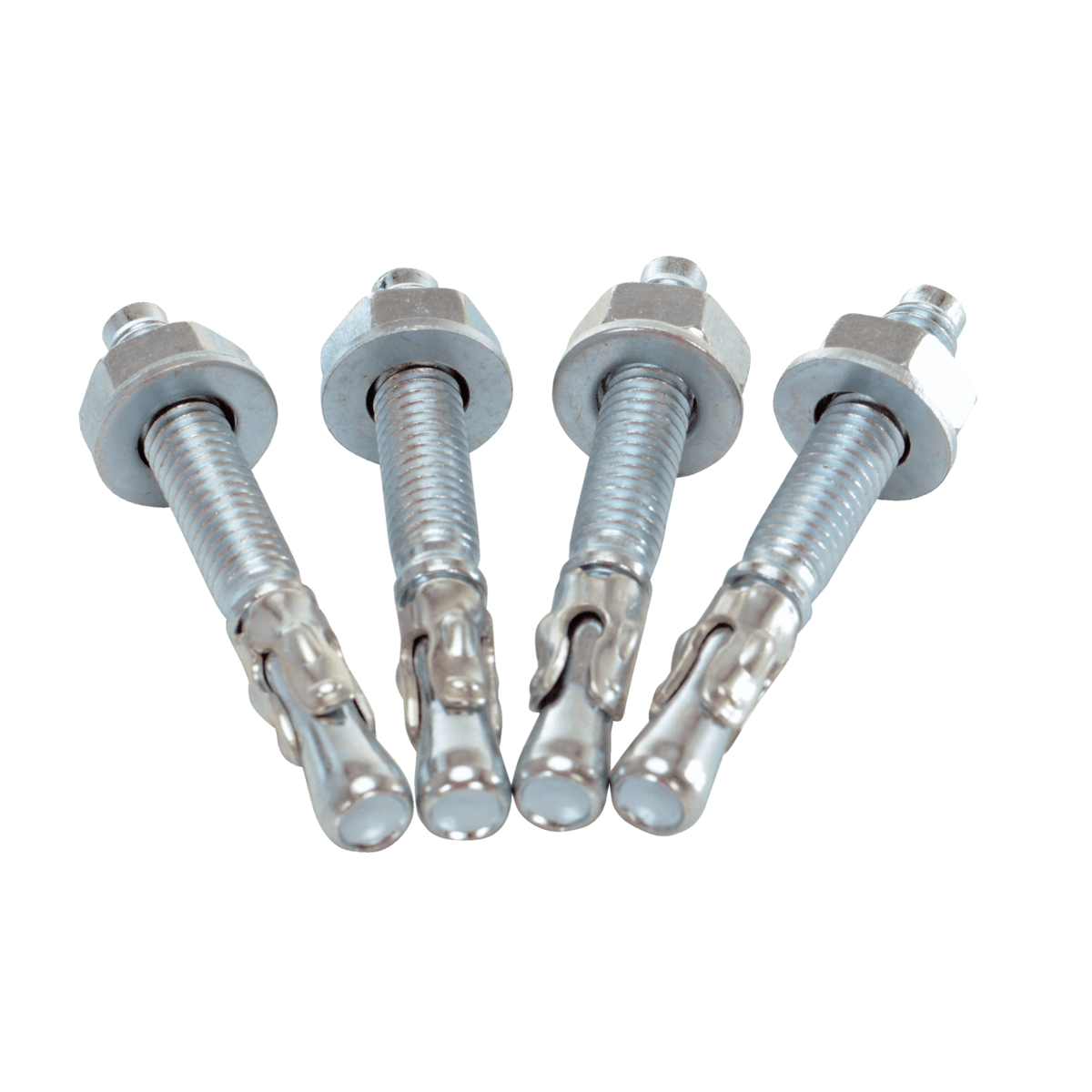 Vestil Steel Concrete Sleeve Anchor Bolts 4 Pack 3/8 In. x 3 In. Silver AS-383-4PK