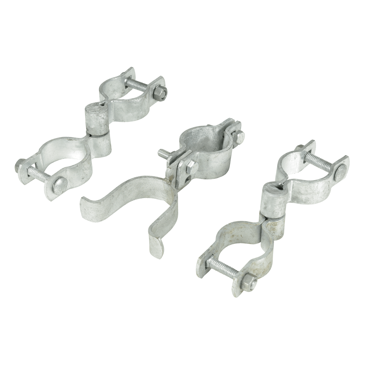 Vestil Steel Hinged Connectors for Pipe Safety Railing Silver VDKR-CON