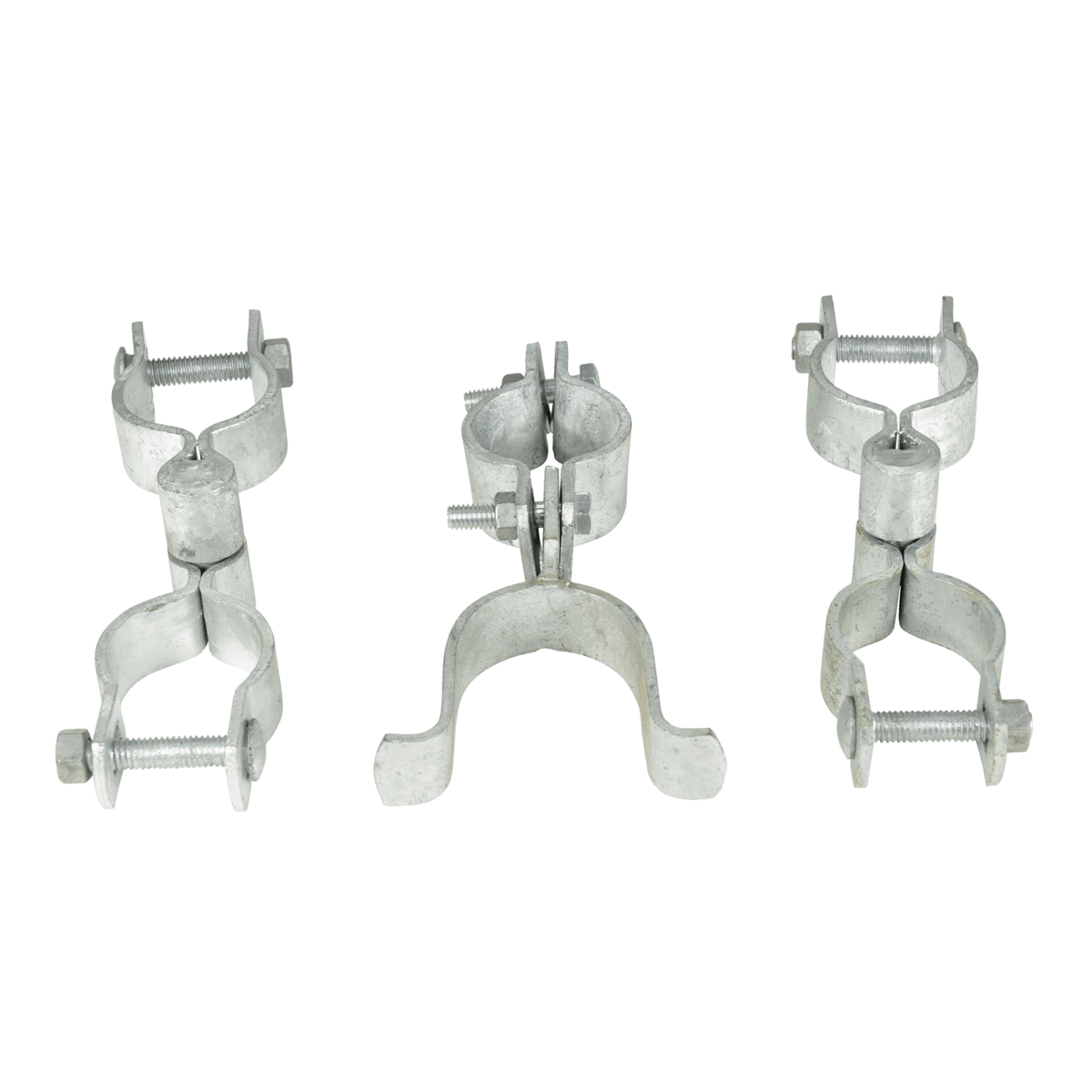 Vestil Steel Hinged Connectors for Pipe Safety Railing Silver VDKR-CON