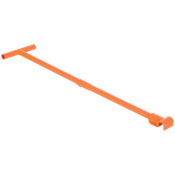 Vestil Steel Machine Roller Steering Bar Handle 36 In. Length for Use with VHMS-2 Orange VHMH-36-1