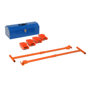 Vestil Steel Machine Roller Kit 8,000 Lb. Capactiy Orange VHMS-2-KIT