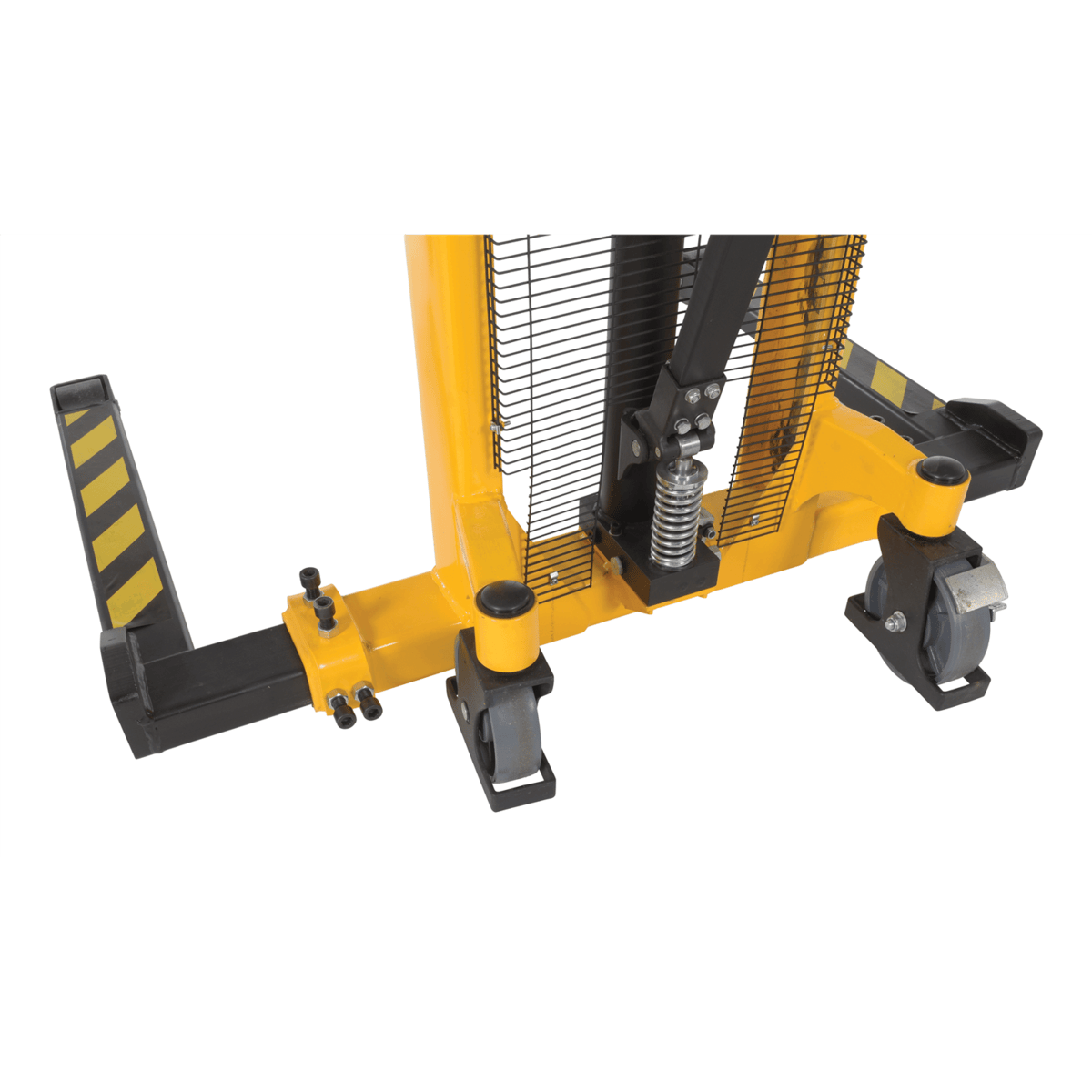 Vestil Steel Manual Stacker Adjustable Forks/Legs 2,000 Lb. Capacity Yellow VHPS-2000-AA