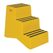 Vestil Polyethylene 3-Step Step Stool 500 Lb. Capacity Yellow VST-3-Y